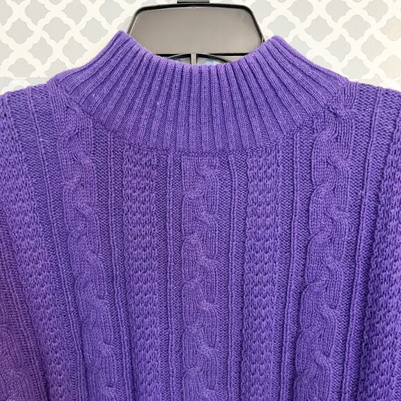 FAST TURN Purple Knit Button Back Sweater, S, NWT! - Picture 6 of 10